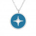 Silver Northern Star Necklace with Epoxy