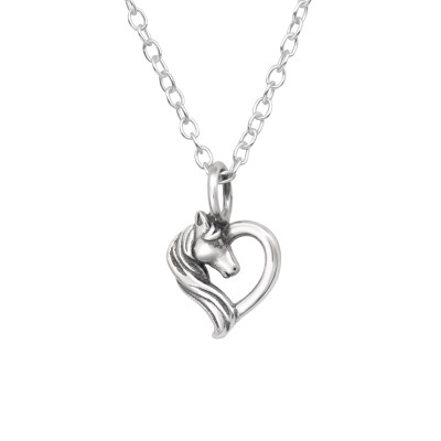 Silver Horse Lover Necklace