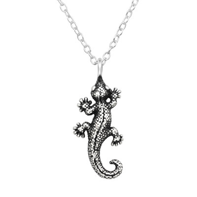 Silver Lizard Necklace