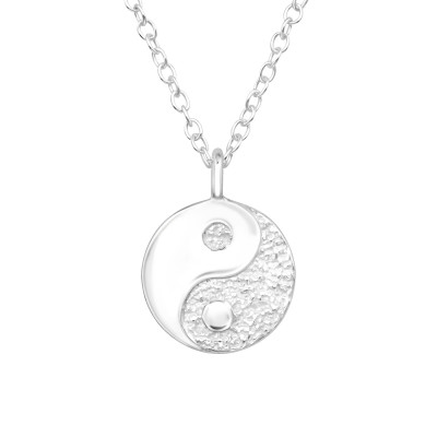 Silver Ying and Yang Necklace