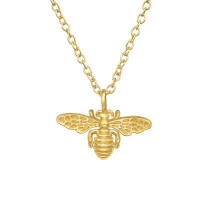 Silver Bee Necklace