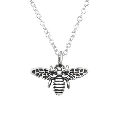 Silver Bee Necklace