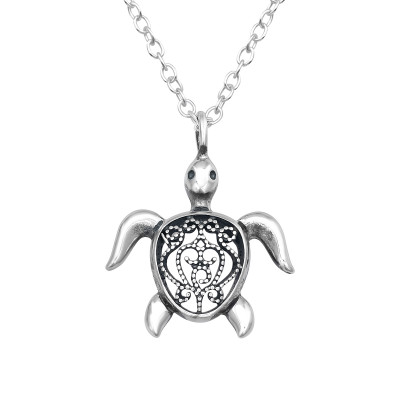 Silver Turtle Necklace