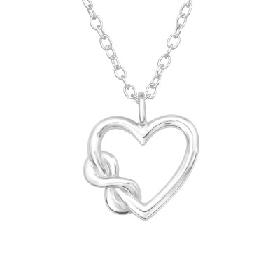 Silver Infinity Heart Necklace