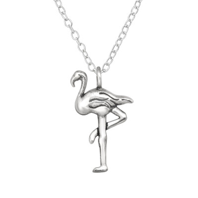 Silver Flamingo Necklace