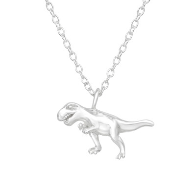 Silver Dinosaur Necklace