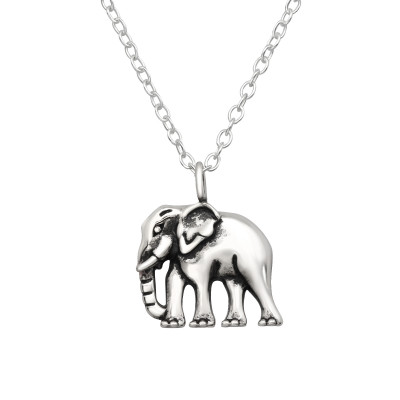 Silver Elephant Necklace