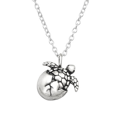 Silver Turtle Necklace