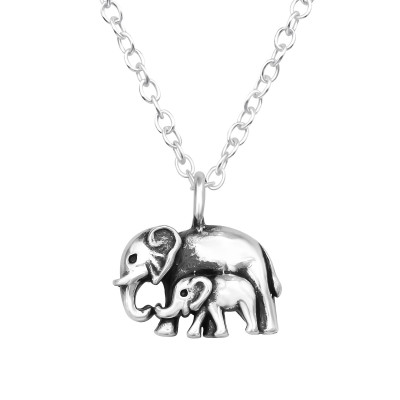 Silver Elephant Necklace