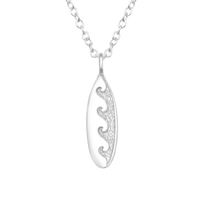 Silver Wave Necklace