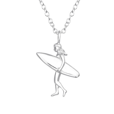 Silver Skater Necklace