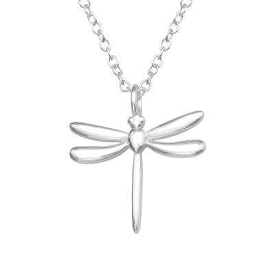 Silver Dragonfly Necklace