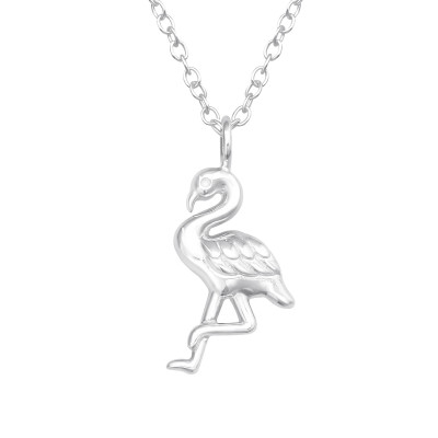 Silver Flamingo Necklace