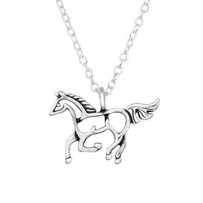 Horse Sterling Silver Necklace