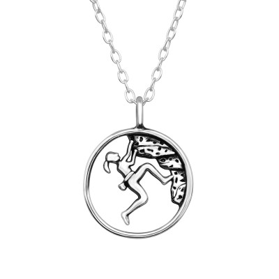 Hiker Sterling Silver Necklace