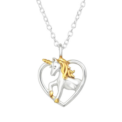 Unicorn Heart Sterling Silver Necklace