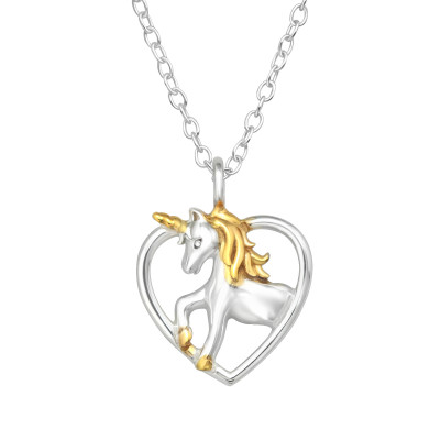 Unicorn Heart Sterling Silver Necklace