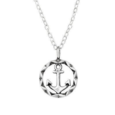 Silver Anchor Necklace