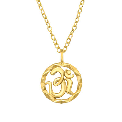 Silver Om Symbol Necklace