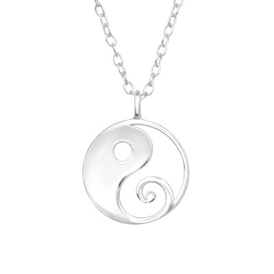 Yin Yang Sterling Silver Necklace