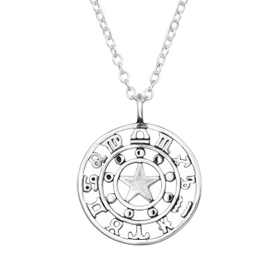 Zodiac Sign Sterling Silver Necklace