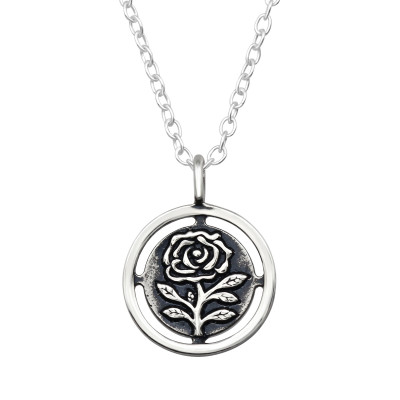 Rose Sterling Silver Necklace