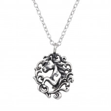 Horse Sterling Silver Necklace