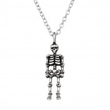Skeleton Sterling Silver Necklace