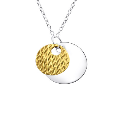 Round Sterling Silver Necklace