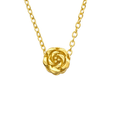 Silver Rose Necklace