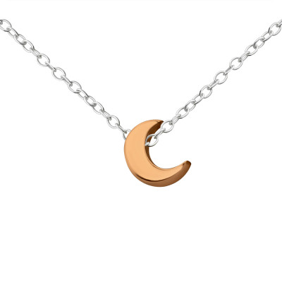 Silver Crescent Necklace