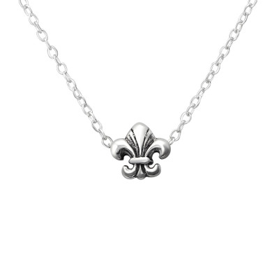 Silver Fleur De Lis Necklace