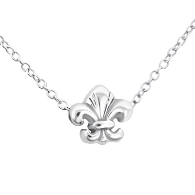 Silver Fleur De Lis Necklace