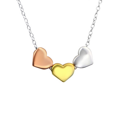 Hearts Sterling Silver Necklace