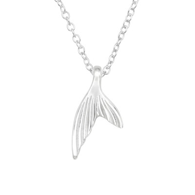 Silver Whale's Tail Necklace