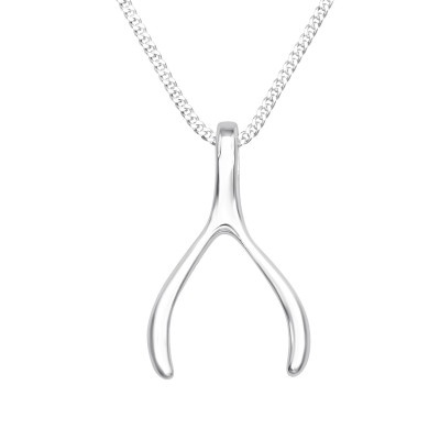 Silver Wishbone Necklace