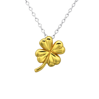 Lucky Clover Sterling Silver Necklace