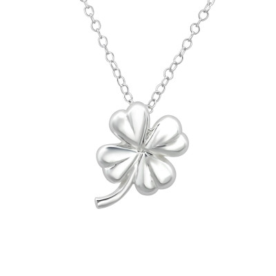 Silver Lucky Clover Necklace