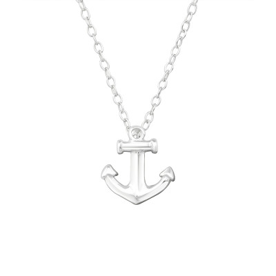 Silver Anchor Necklace