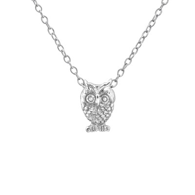 Owl Sterling Silver Necklace