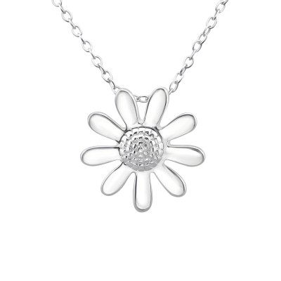 Flower Sterling Silver Necklace