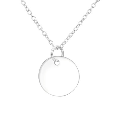 Round Sterling Silver Necklace