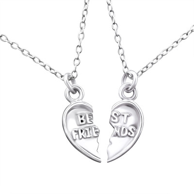 Silver Best Friends Necklace