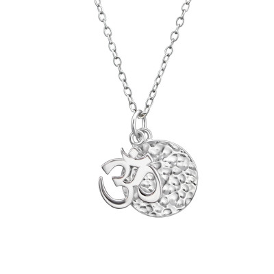 Om Symbol Sterling Silver Necklace