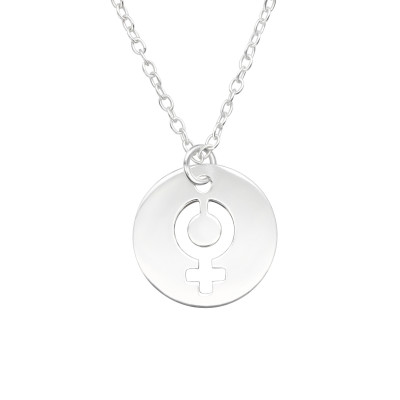 Silver Female Symbol Necklace