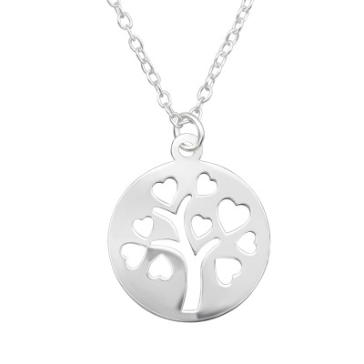 Silver Tree of Hearts Necklace