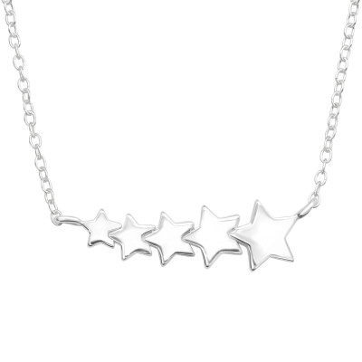 Silver Stars Necklace