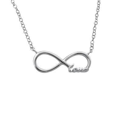 Infinity Love Sterling Silver Necklace