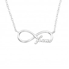 Silver Forever Infinity Inline Necklace