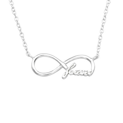 Silver Forever Infinity Inline Necklace